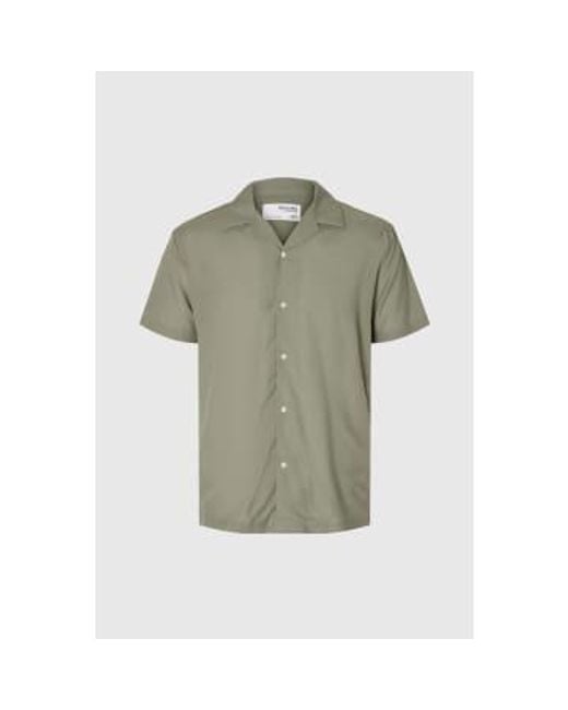 SELECTED Green Vetiver Reg Air Shirt Light / S for men