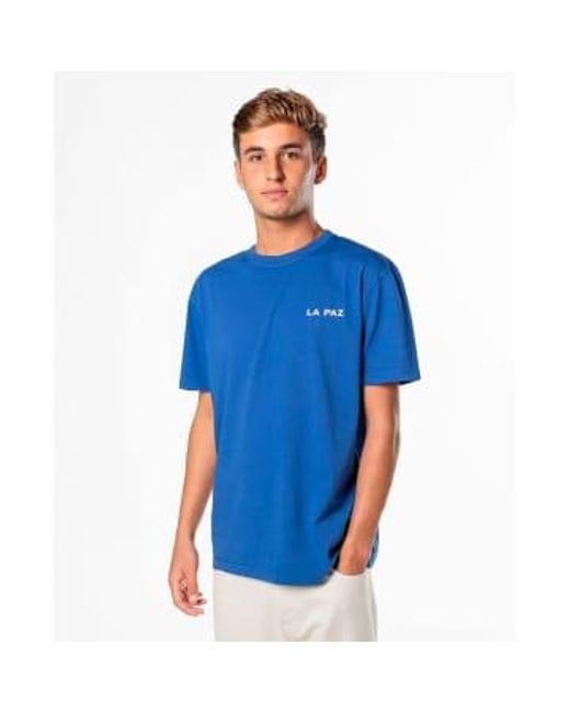 Camiseta Dantas Palm 1 di La Paz in Blue da Uomo