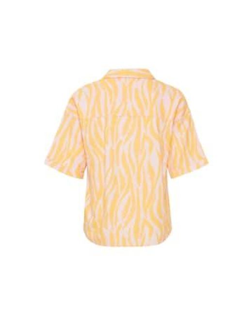 Camisa falakka ss en una mezcla animales naranja ardiente B.Young de color Natural