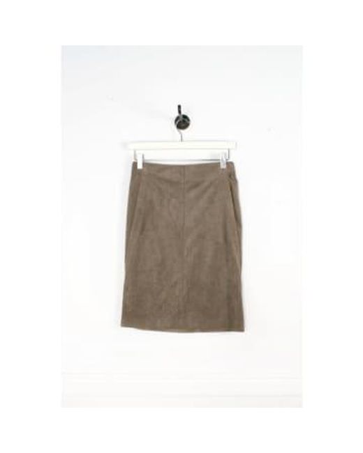 Riani Brown Faux Suede Short Skirt