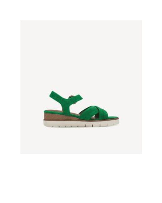 Tamaris Green Grüne wildleder -sandalen