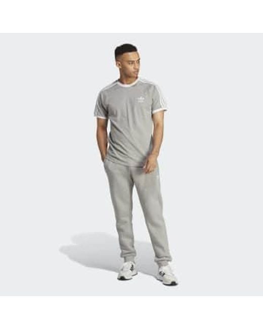 Gray heather originals adicolor classics 3 stripe mens t shirt Adidas Originals de hombre