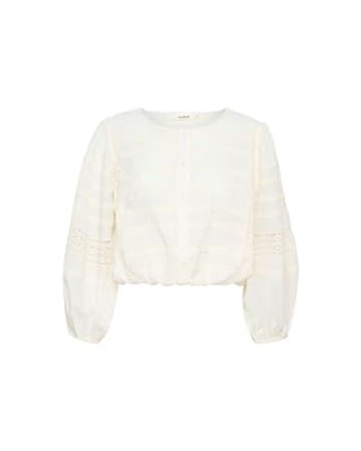 Slolivie Blouse Or Whisper di Soaked In Luxury in White