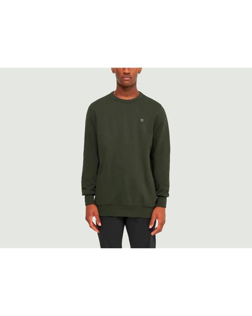 Knowledge Cotton Apparel Badge Sweat in Green for Men | Lyst