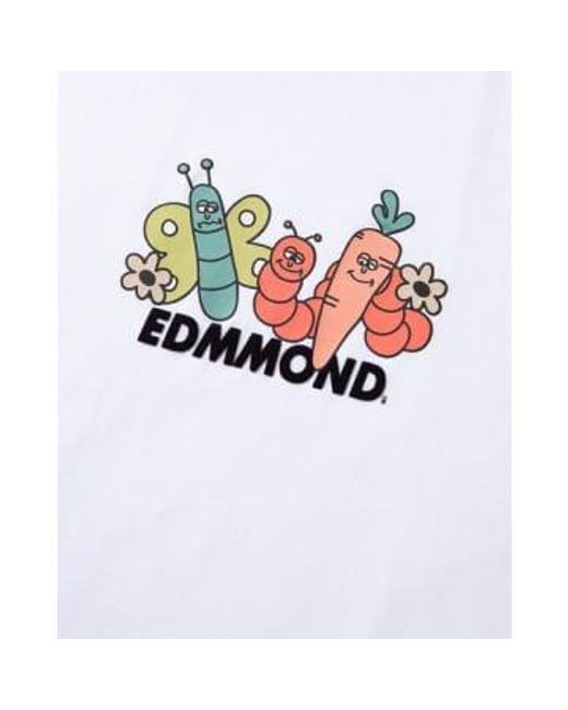 Edmmond Studios White T-shirt S / Plain for men