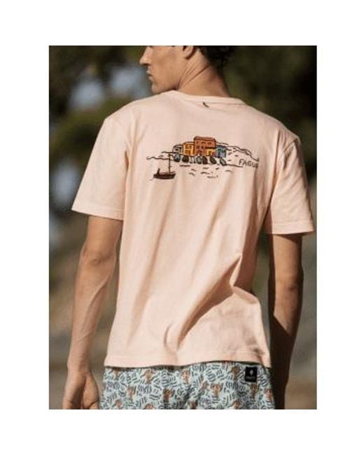 Faguo T-shirt in von lugny cotton t-shirt in Pink für Herren