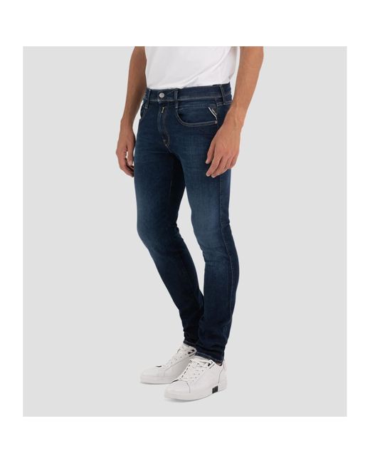 Replay Hyperflex Recycled 360 Jeans in Blue for Men | Lyst