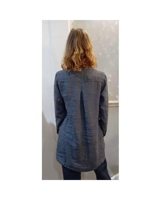 Transit Blue Comfort Fit Linen Jacket