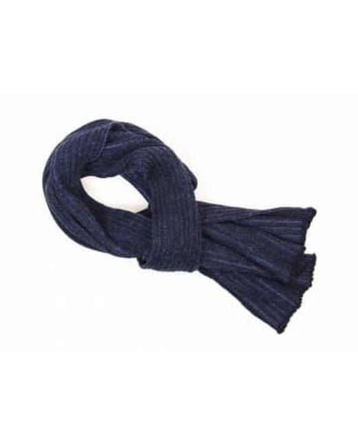 40 Colori Black Double Threaded Ribbed Scarf for men