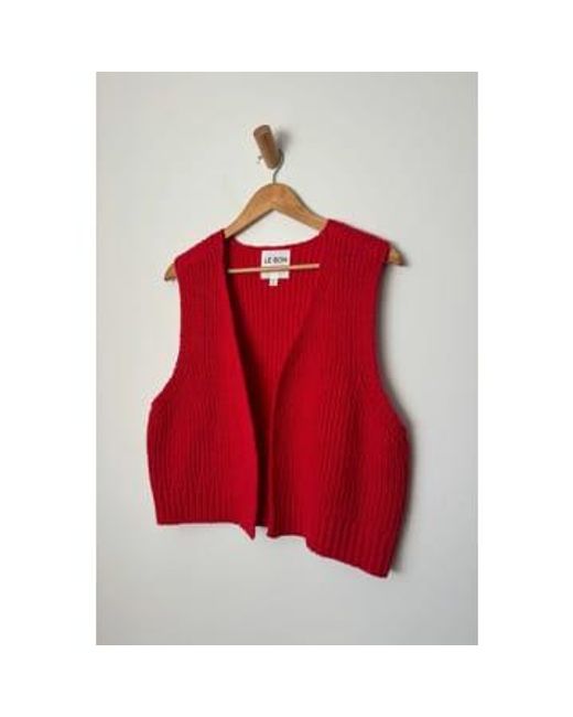 LE BON SHOPPE Red Chilli Pepper Granny Sweater Vest M/l for men