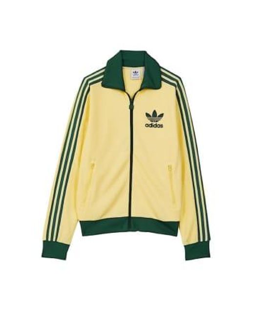 Casi amarillo beckenbauer chaqueta pista Adidas de color Green