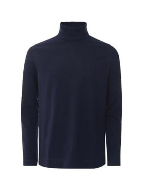 Circolo 1901 Blue Roll-neck Cotton T-shirt M Navy for men