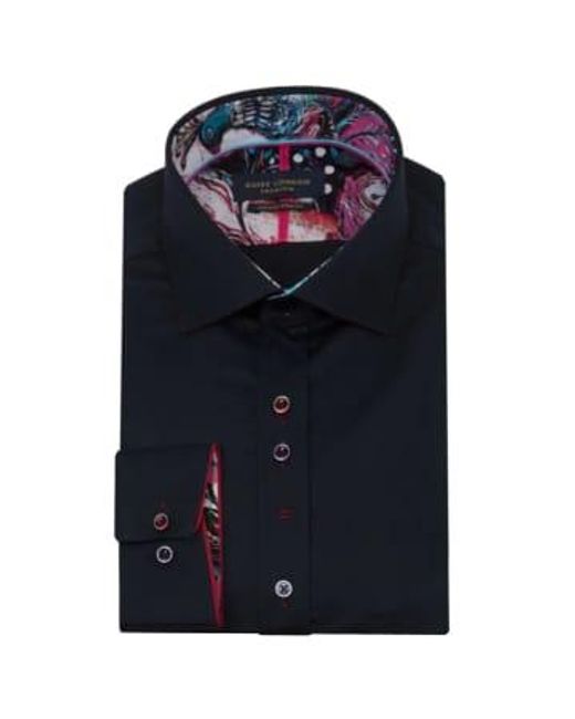 Guide London Blue Cut Away Collar Shirt for men
