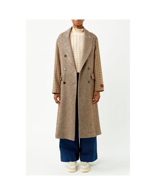 Ottod'Ame Brown Var Unica Wool-blend Coat