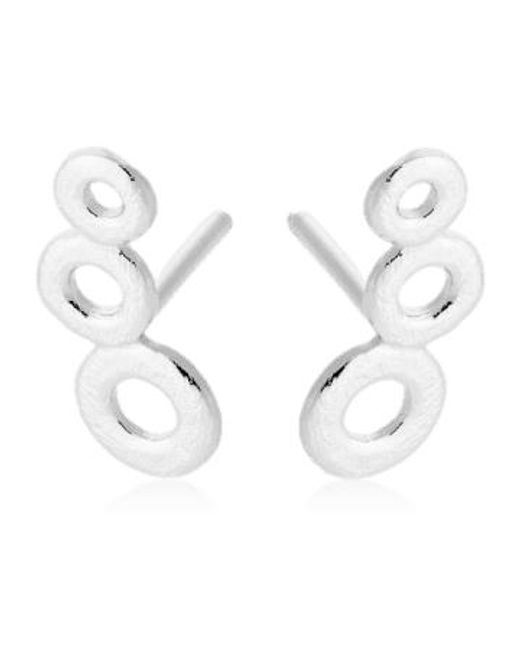 Pernille Corydon Metallic Triple Circle Earrings Plated