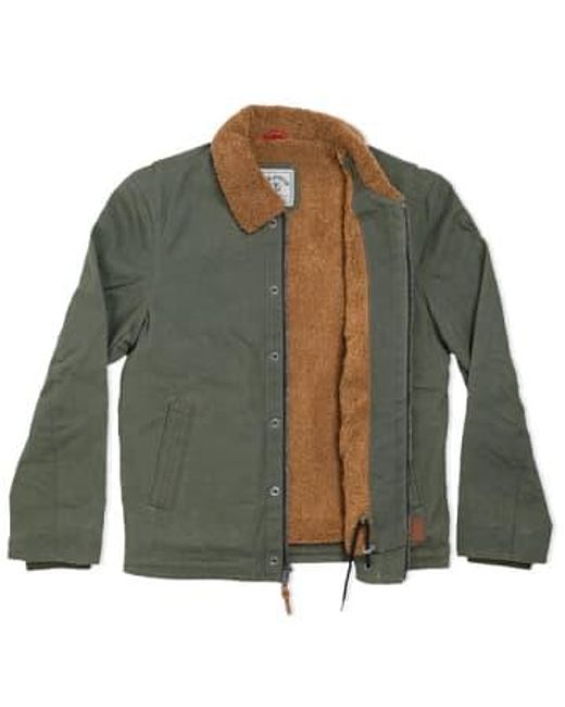Iron & Resin Green Nautilus Wax Deck Jacket for men