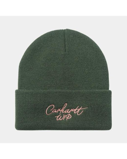 Carhartt Green Bonnet Sygnature Beanie Sycamore Tree / Dusty for men