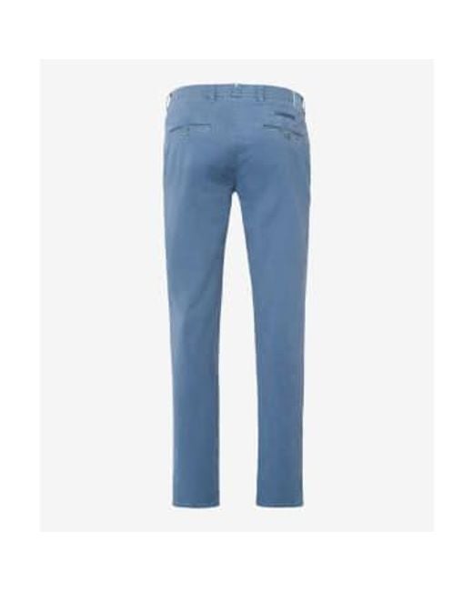 Brax Blue Dusty Slim Chino Trousers 32-30 for men