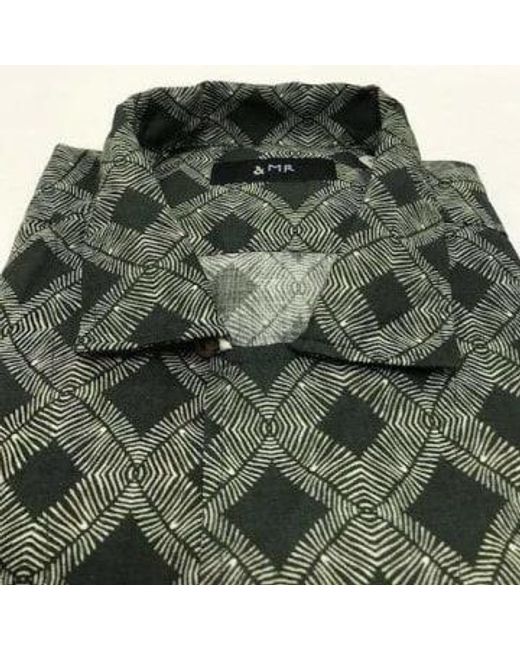 Mr. Green Khaki Diamond Print Shirt Extra Large for men