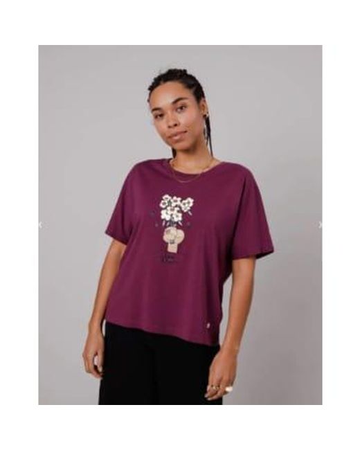 Brava Fabrics Purple Oversize Antonay Fleurs T Shirt Size Xs