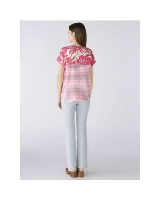 Ouí Pink Blouse Shirt & White Uk 8