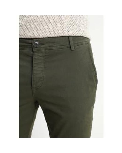 Pantalon Chino Skinny Kaky di SELECTED in Green da Uomo