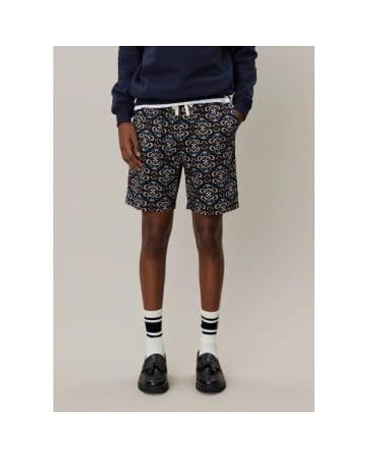Les Deux Black S Hendrix Aop Shorts for men