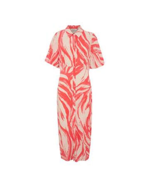 Soaked In Luxury Red Hot Coral Wave Wynter Dress S