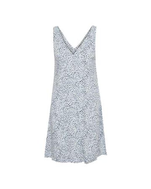 Ichi Blue Haya Short Dress-della Robbia -20120970 36(uk8-10)