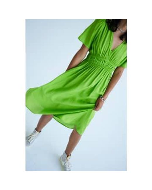 Ichi Quilla Dress-greenery-20120892 36(uk8-10)