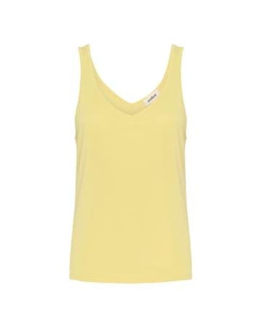 Camiseta sin mangas escarola Columbine Soaked In Luxury de color Yellow