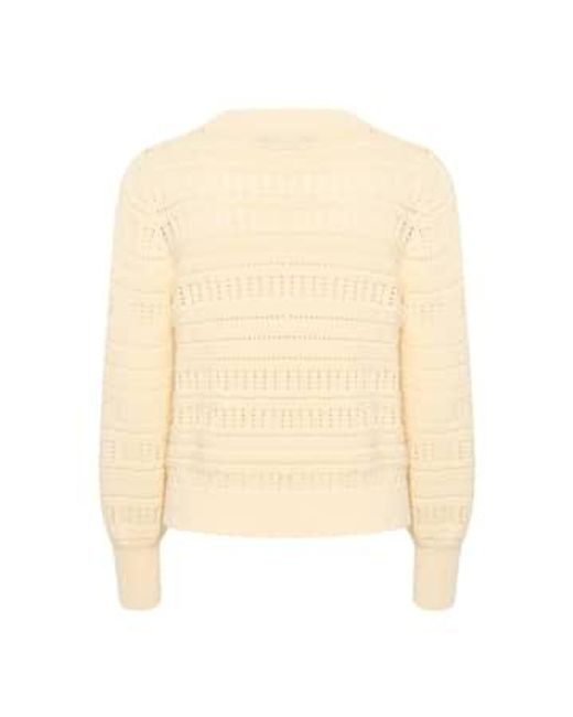 Soaked In Luxury Natural Rava Rinna Cardigan Pearled Ivory X-small