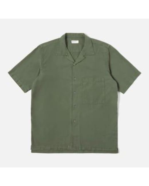Universal Works Green Camp Ii Shirt Gardenia Lycot Birch S for men