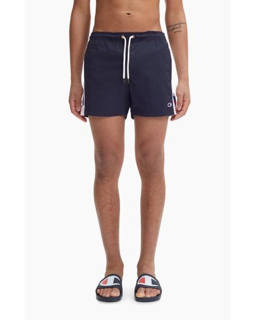 red white and blue champion shorts