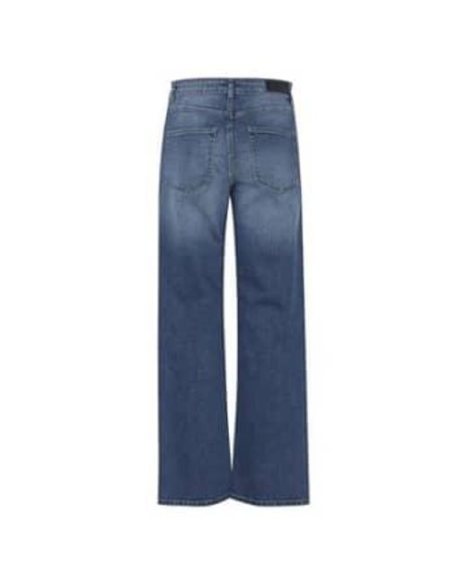 Twiggy Loose Fit Straight Jeans Medium di Ichi in Blue