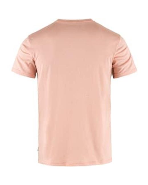 Fjallraven Pink Logo Short-sleeved T-shirt for men