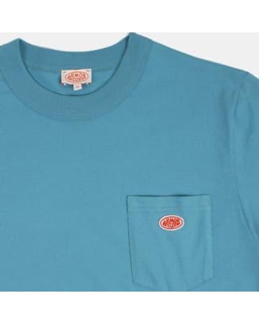 Pocket T Shirt Pagoda di Armor Lux in Blue da Uomo