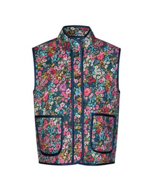 Cairo Flower Print Vest di Lolly's Laundry in Blue