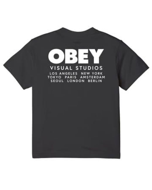 Obey Black T-shirt Noir M