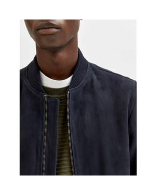SELECTED Blue Suede Bomber