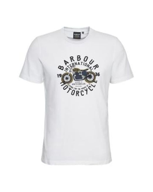 Barbour White International Spirit Graphic T-shirt Whisper S for men