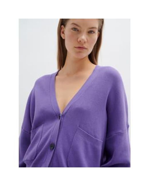 Inwear Purple Tenleyiw Ino-shape Cardigan Amethyst Uk 8/10