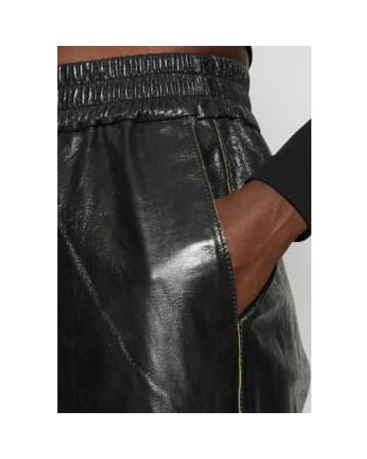 Day Birger et Mikkelsen Black Jonah Polished Leather Trousers 36