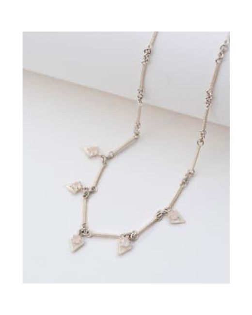 Zoe & Morgan White Hyacinth Quartz Silver Necklace One Size