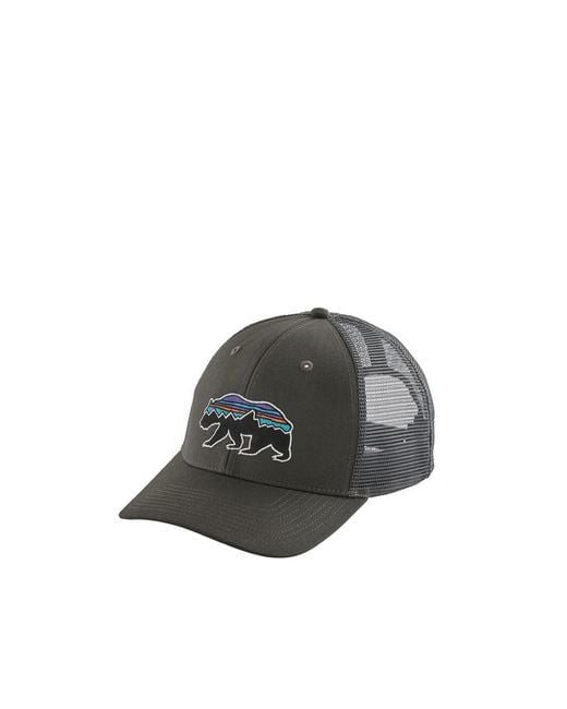 Patagonia Gray Fitz Roy Bear Trucker Hat for men
