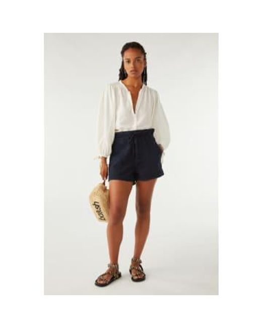 Ba&sh White Marineblaue habo-shorts