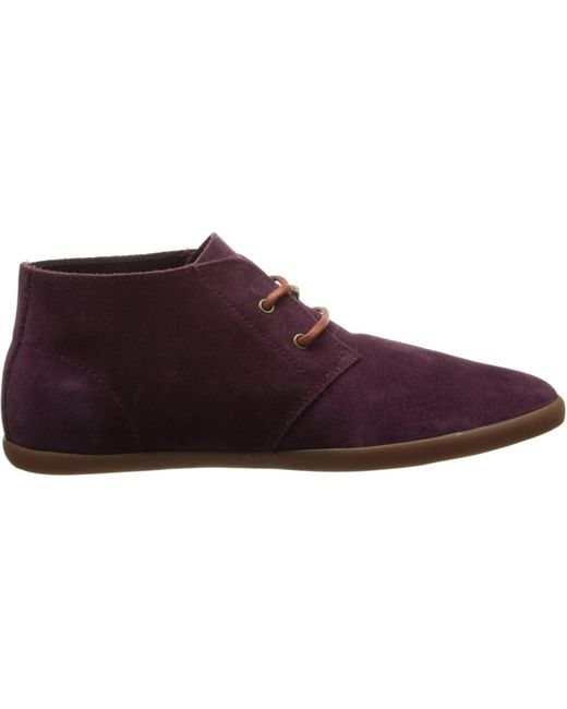 Fred Perry Burgundy Roots Unlined Suede Shoes in Purple - Lyst
