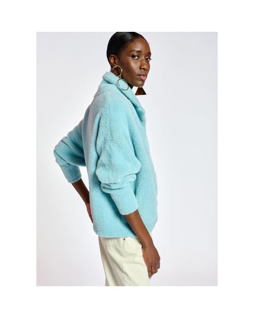 blue knit jacket