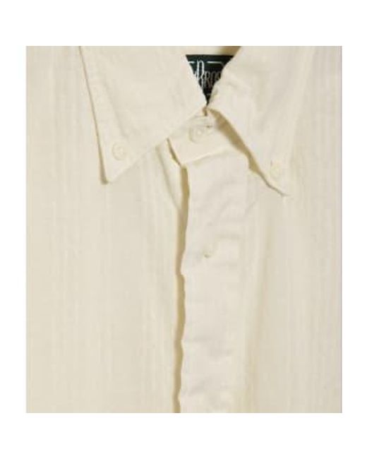 Gitman Brothers Vintage Natural Vintage Cotton/linen Dobby Stripe for men
