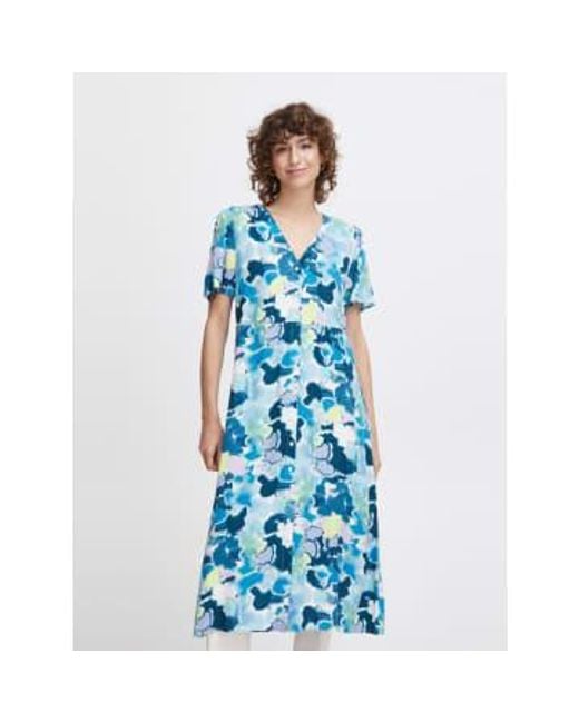 Byoung Bymmjoella Button Dress Angel Water di B.Young in Blue